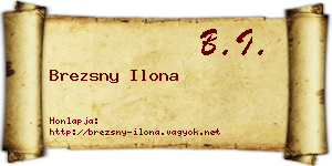 Brezsny Ilona névjegykártya