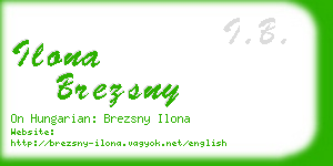 ilona brezsny business card